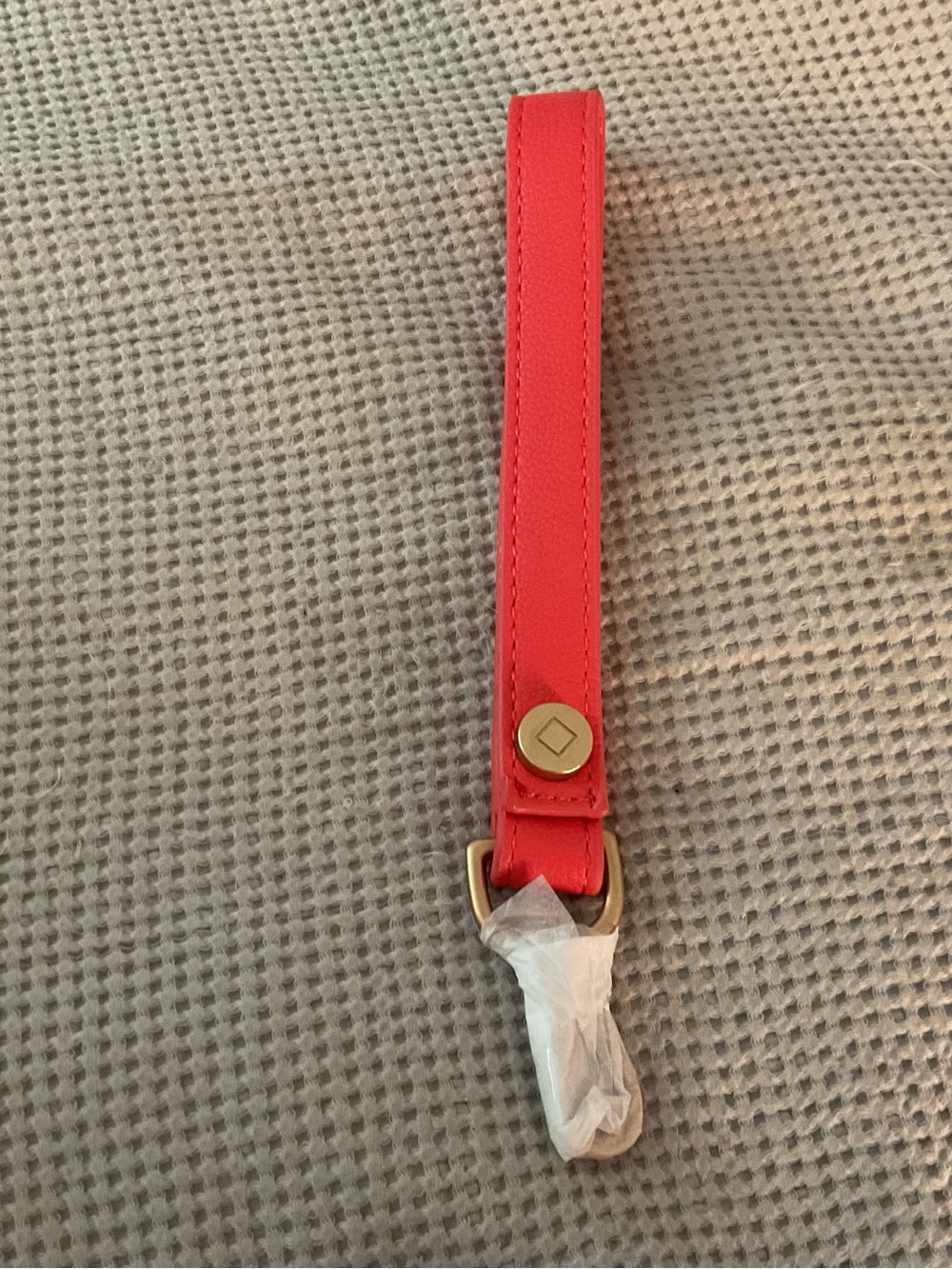 thirty-one Coral Red Wristlet Strap with Gold Hardware